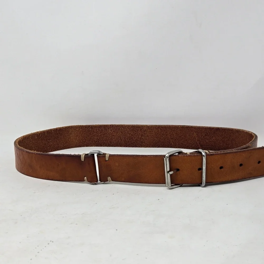 Gap Woens Brown Leather Belt Made in Italy Roller Buckle Size Medium 46295-01-1